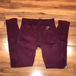 Gymshark Flawless Knit Leggings in Ruby